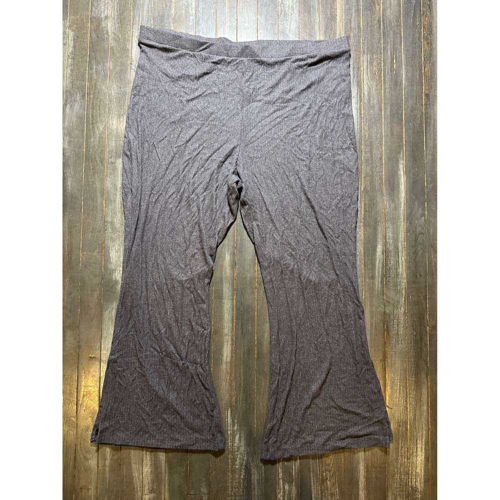 Old Navy Gray Marl Flare Leg Lounge Pants Knit Pajama Bottoms Stretch